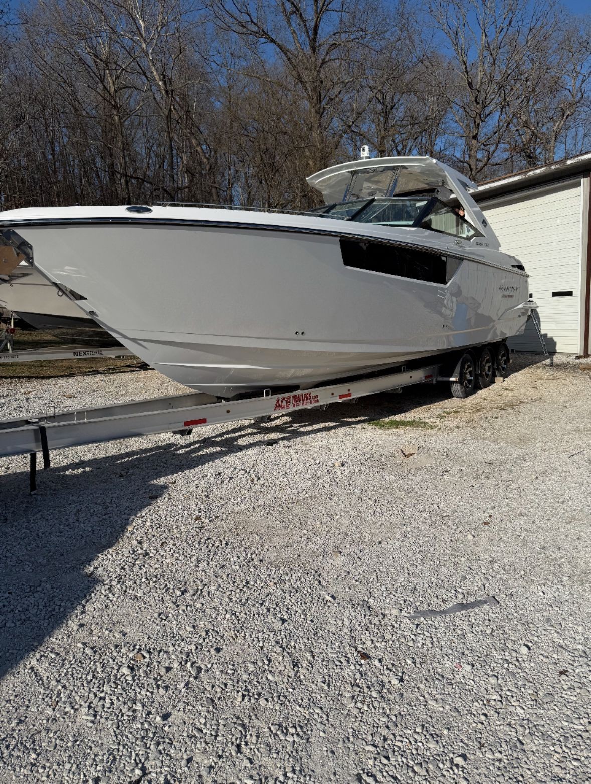 Clean and polished boat exterior after professional detailing